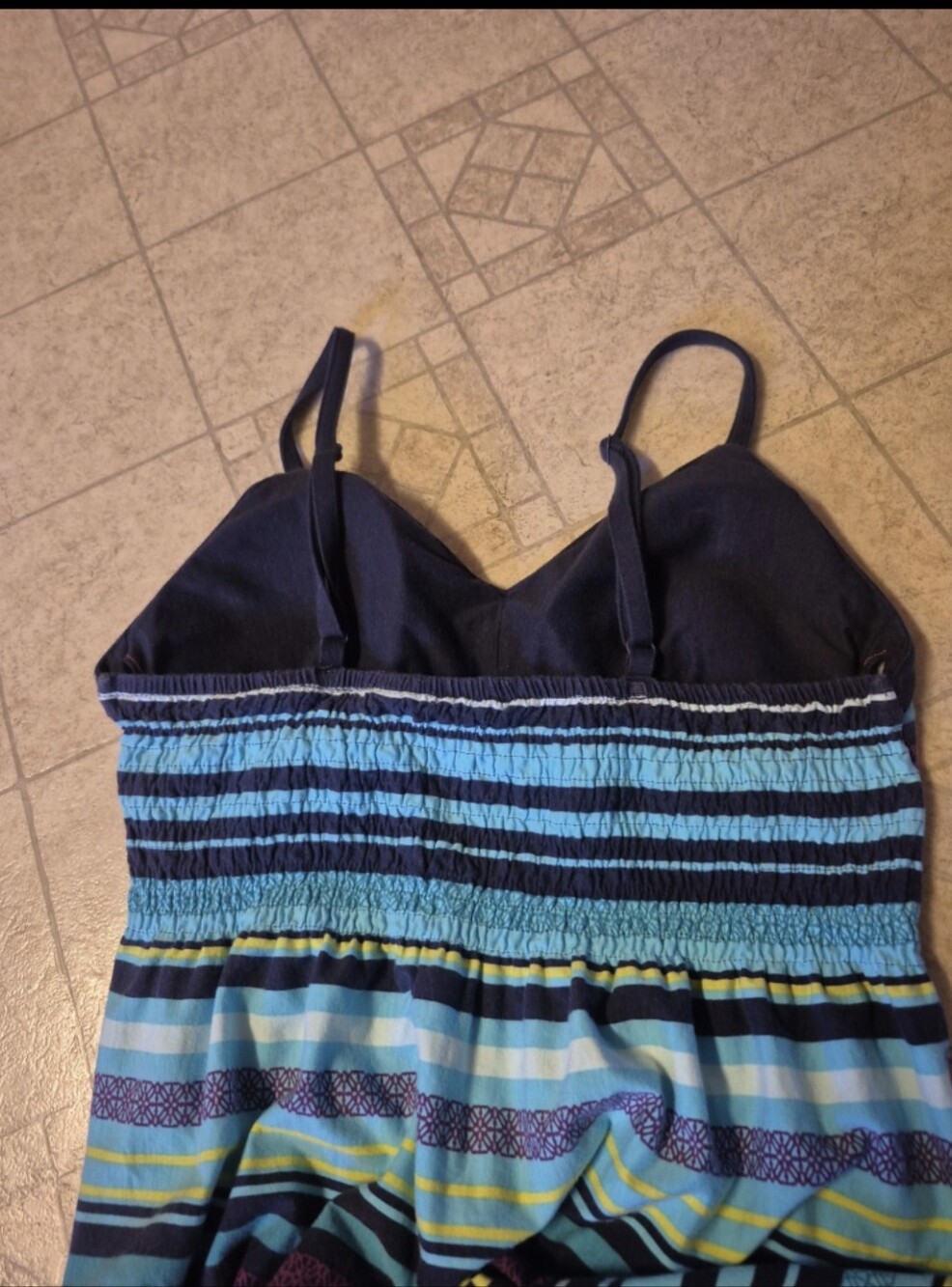 Athleta Striped Maxi Dress Size L - Picture 9 of 9